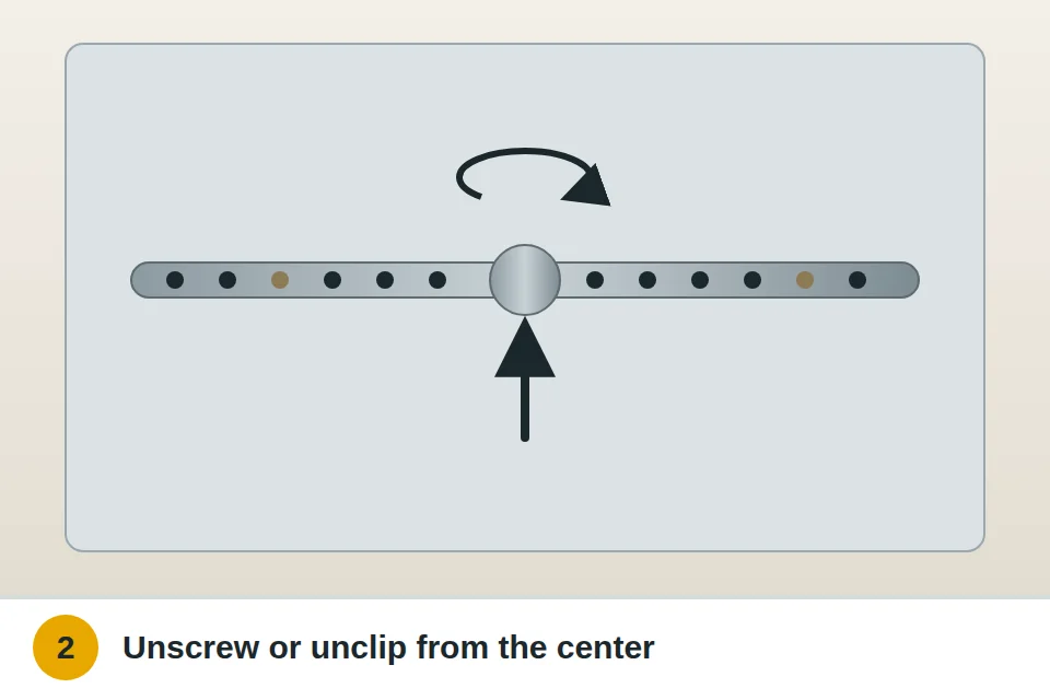 Dishwasher spray arm unscrewed counterclockwise from its center hub