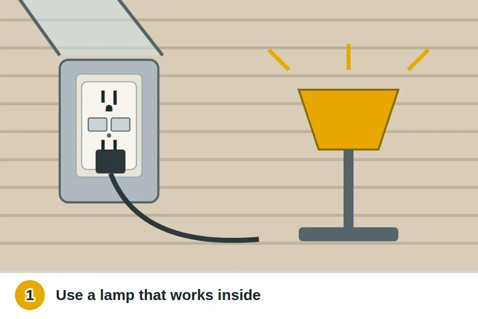 A lamp that works indoors plugged into the outdoor outlet to test it, instead of a questionable extension cord
